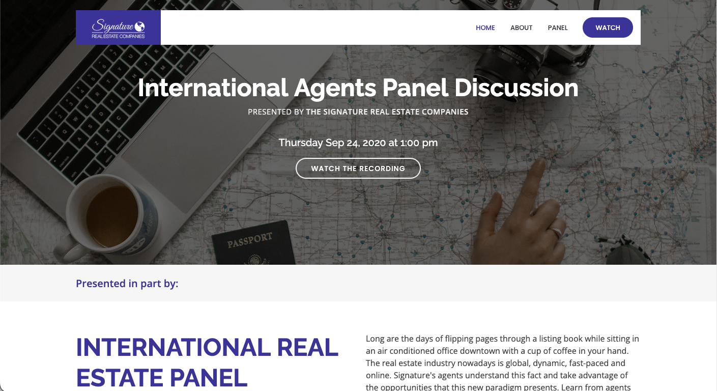 International Real Estate Panel