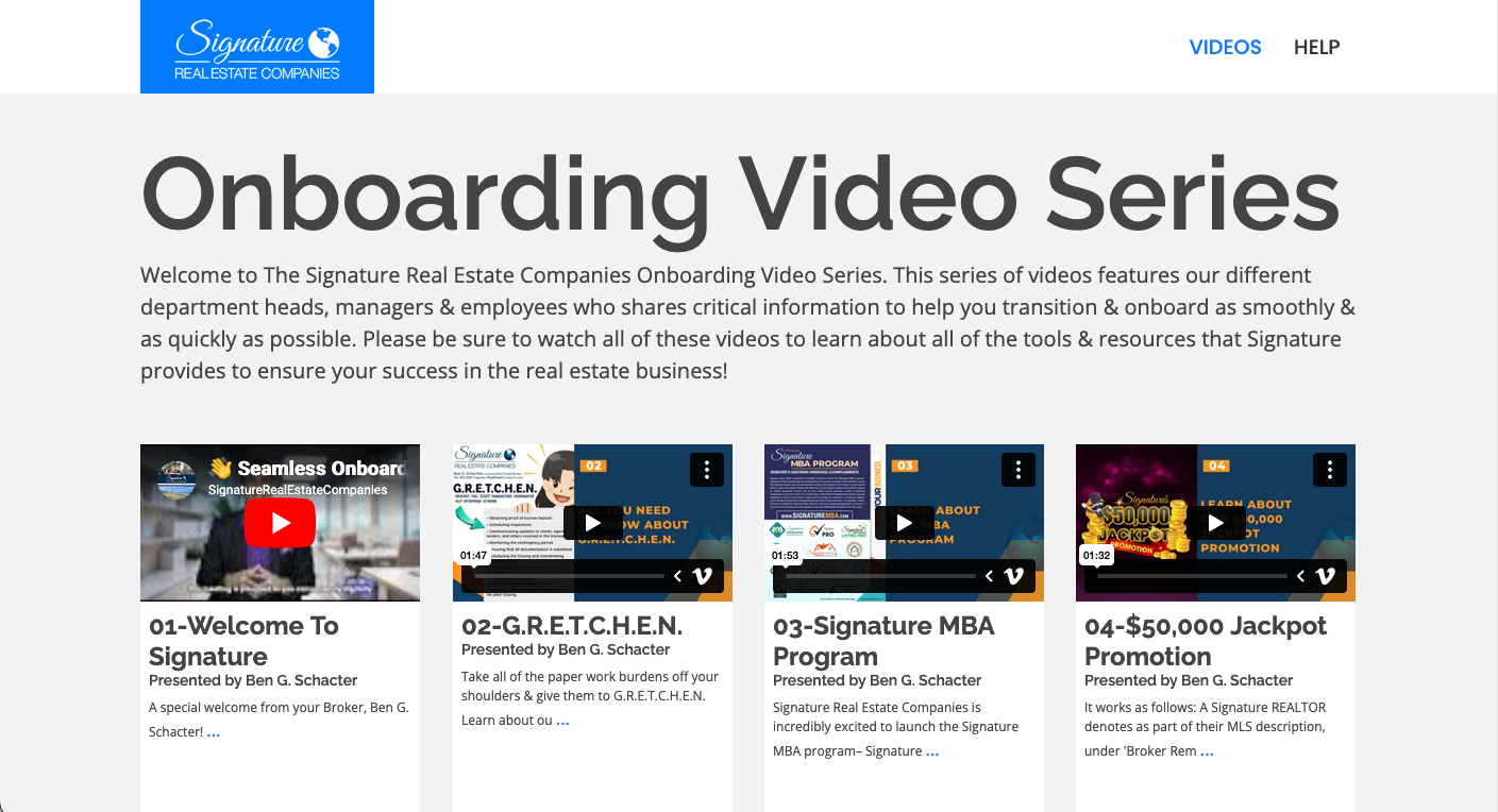 Onboarding Video Series