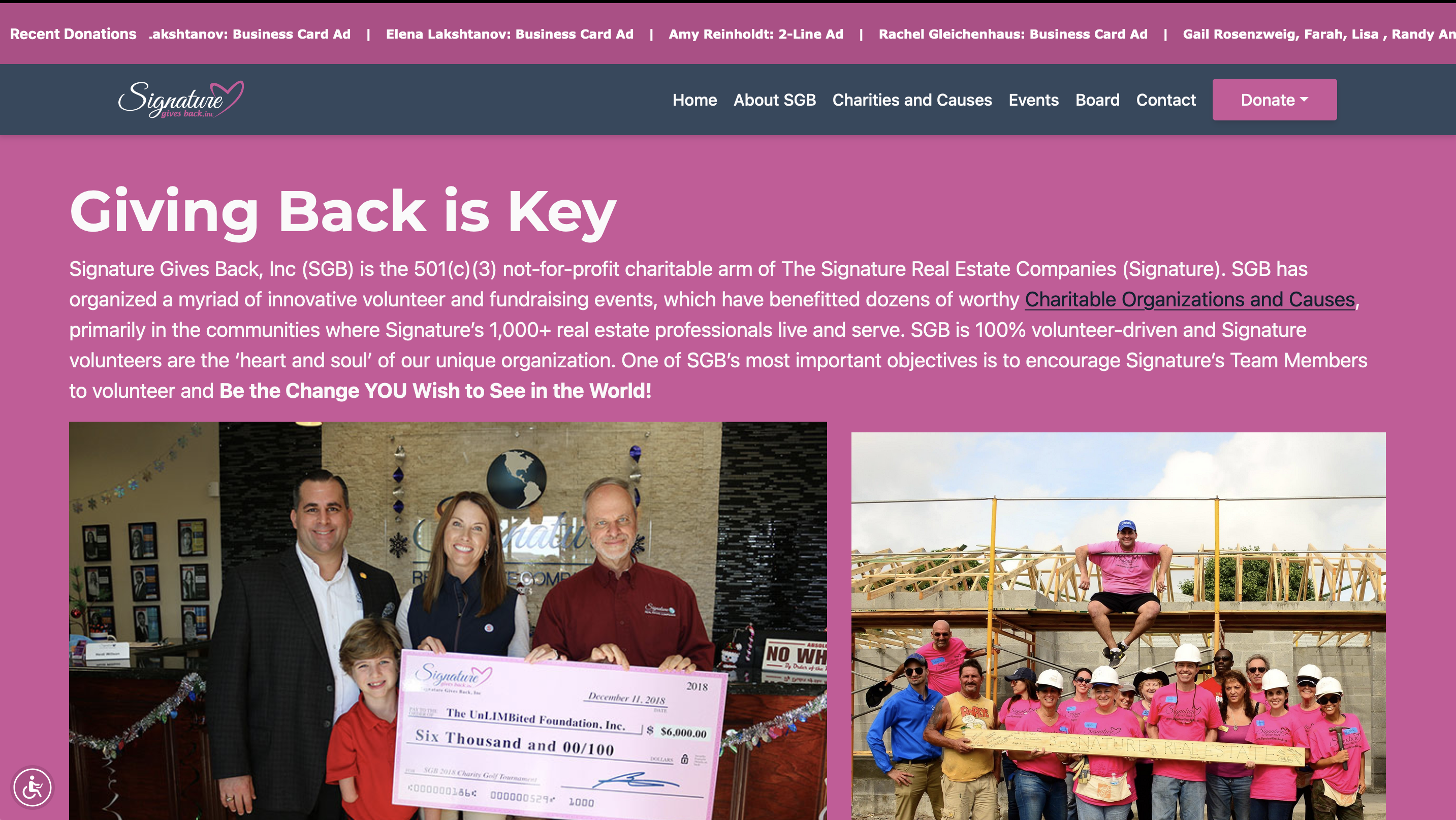 SignatureGivesBack.org