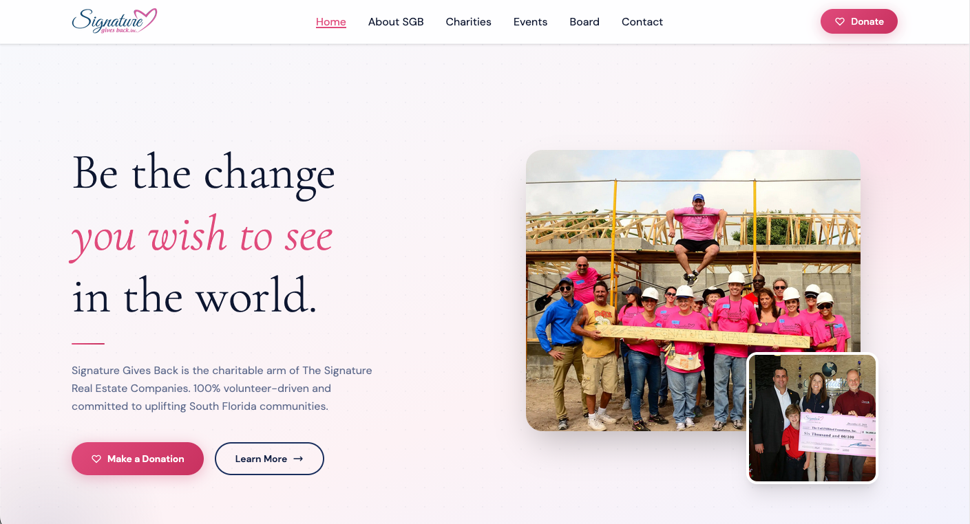 Signature Gives Back